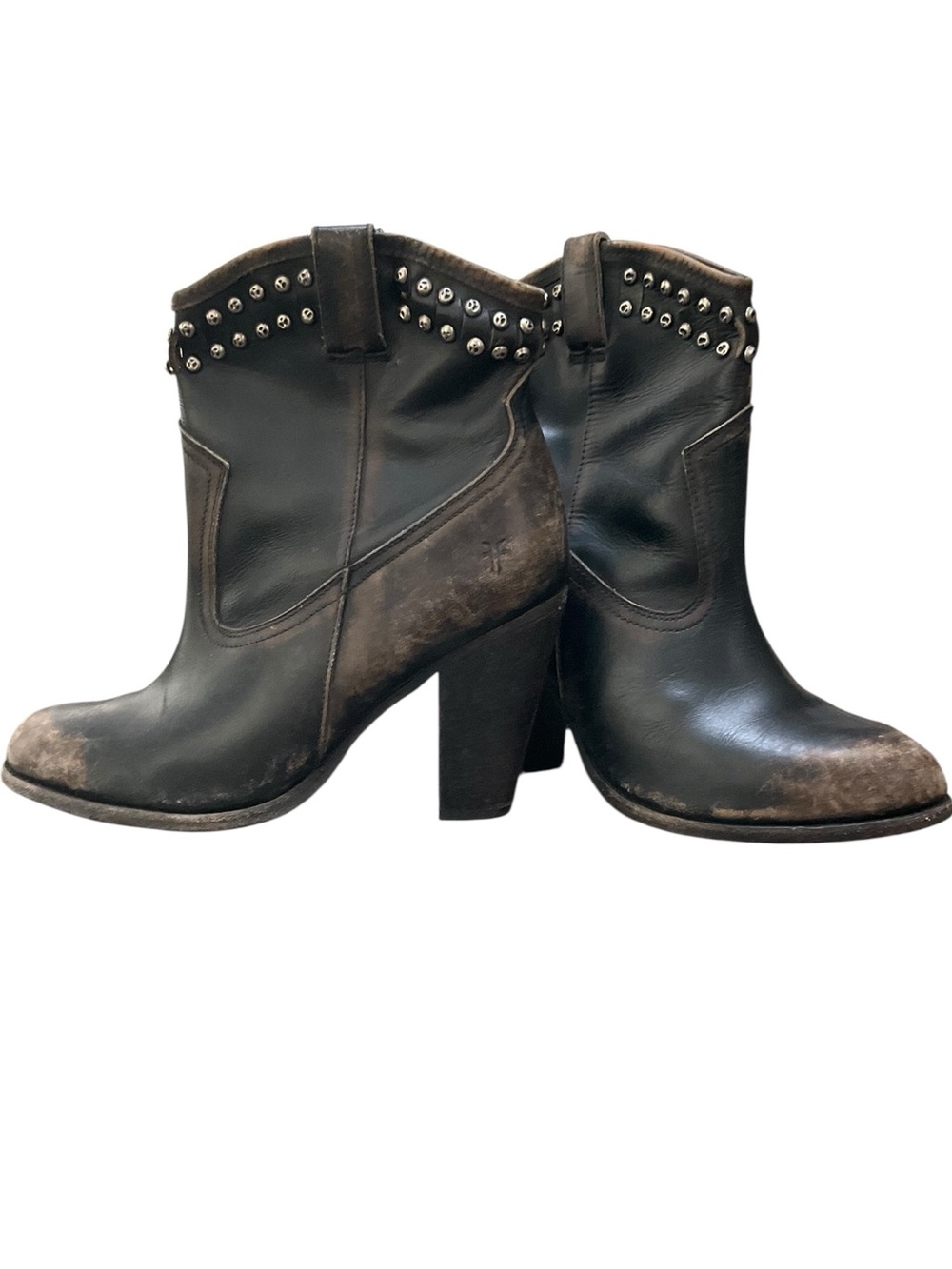 Frye Women’s Jenny Cut Stud Distressed Leather Ankle Boots Size 11 EUC - Picture 2 of 13